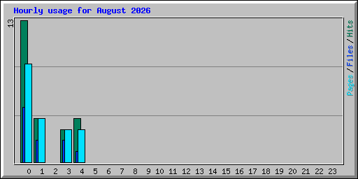 Hourly usage for August 2026